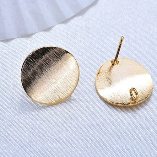 20pcs Real Gold Plated Triangle Earring Studgeometric Brass Etsy