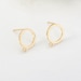 High-quality 10pcs Real Gold Plated Hollow Round Ear Stud,Gold Ear Post with Loop,Gold Plated Brass Earring Attachment Finding Wholesale 