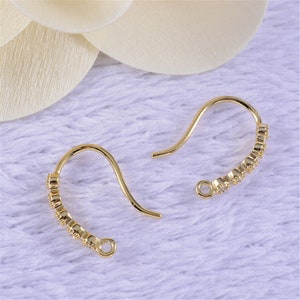 Real gold earring hooks Clearance