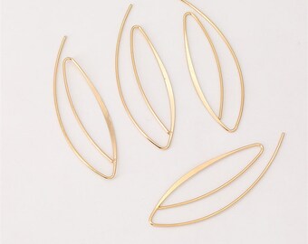 50pcs Real Gold Plated Brass Earring Hook,Real Gold Plated Ear Wire With Loop,Earring Attachment Finding Wholesale,Nickel Lead Free