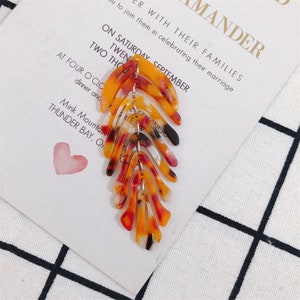 4Pcs Leaf Charm Pendant, Tortoise Leaf Acetate Celluloid Charms, Acrylic Leaf Pendant Charms, Plastic Leaf Charms DIY Jewelry Making