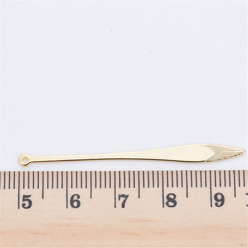 20pcs 24K Real Gold Plated Bar Charm,Gold Long Brass Stick Pendant Charm for Earring Jewelry Making Wholesale,Lead Nickel Free