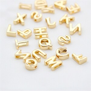 A-Z 26pcs Set Initials Letter Pendant Charm Gold Alphabet - Etsy