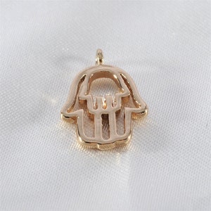 20pcs 24K Real Gold Plated Fatima Hand Pendant Charm,Brass Hand Pendant Charm Wholesale