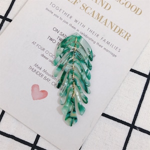 4Pcs Green Leaf Charm Pendant, Tortoise Leaf Acetate Celluloid Charms, Acrylic Leaf Pendant Charms, Plastic Leaf Charms DIY Jewelry Making