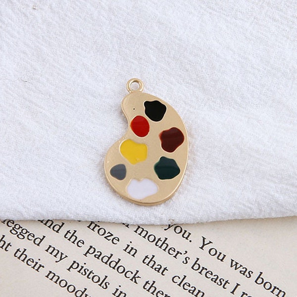 10pcs Matte Gold Plated Pendant,Enamel Pendant Charm Earring Jewelry Finding Wholesale