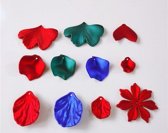 10PCS Acrylic Resin Petal Pendant Charm,Petal Earring Finding Wholesale