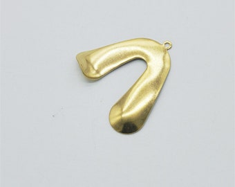 U Shape Raw Brass Pendants Charms, Brass Earring Connector, Raw Brass Earring Pendant, Earring Finding Jewelry Accessories