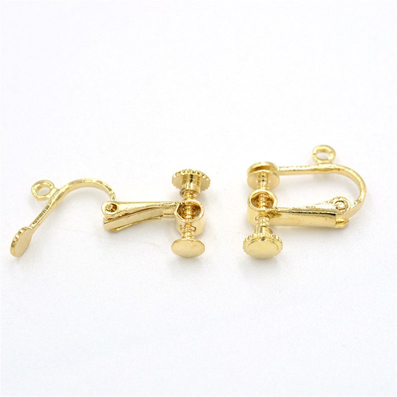 20pcs 24K Gold Plated Brass Clipon Ear Wireadjustable With Etsy