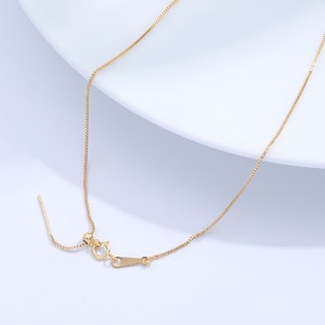 Wholesale 5pcs Real Gold Plated Brass Chain, Box Chains, Nickel Lead Free