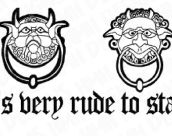 The Labyrinth Inspired Door Knockers Pair Left And Right Etsy