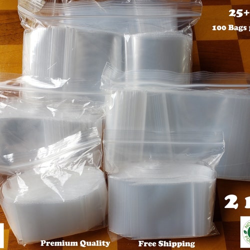 Bead Plastic Storage 2000 Pieces 2 Mil 1.5" x 2" Mini Clear Reclosable Bags 