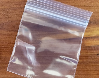 100 pcs - 2" x 2" Clear Zip Bag 2 mil, Reclosable Resealable Top Lock Plastic Storage Jewelry Beads Small Parts Craft Baggie