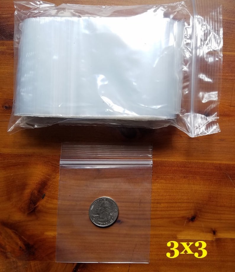 Free Shipping Clear Resealable Poly Bags 5/" x 7/" Polyethylene 1.5 Mil 1000 pcs