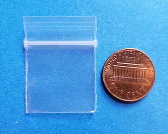 1" x 1" Clear Plastic Zip Bags, 2 Mil, Reclosable Top Lock Large Small Mini Baggies For Beads Jewelry Merchandise Storage Container