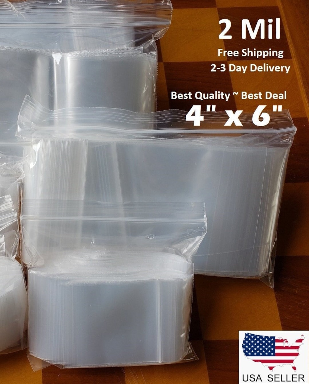 Poly Plastic Packaging Bags 1000 Clear Plastic Reusable Zip Bags
