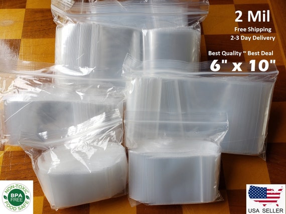 Bolsas de plástico transparente de 6 x 10, 2mil de grosor