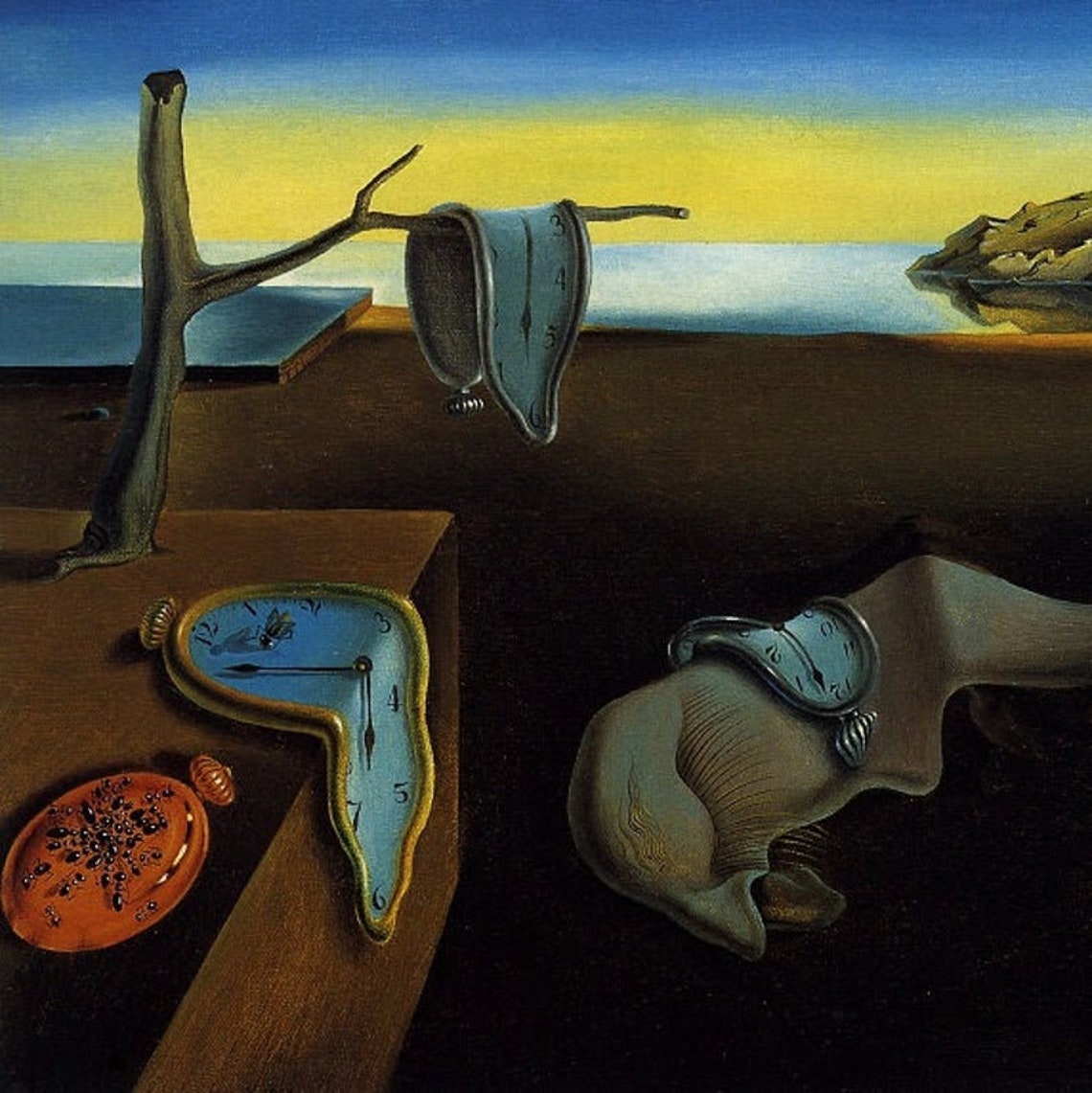 Salvador Dali Melting Clock Salvador Dali Persistence of Etsy