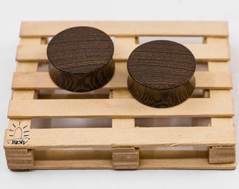 Wooden ear gauges from Wenge, wood ear plugs 10mm 00g  14mm 9/16" 15mm 5/8'' 16mm 18mm 11/16" 19mm 3/4''  25mm