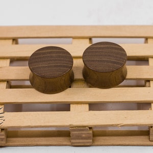 Brazil Nut Wood Plugs: Organic Double Flare Gauges