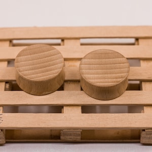 Buchenholz Ohr Plugs: Organisch Leichte Stärken (10mm-30mm)