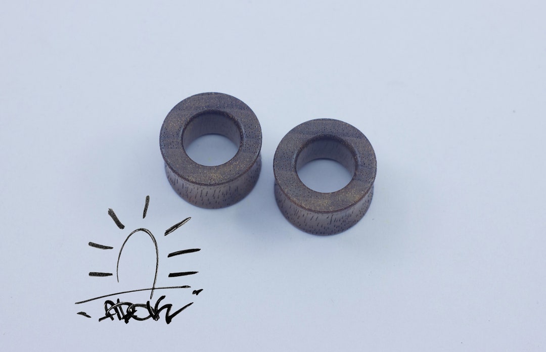 Wooden Ear Tunnels, Plugs, Wood Plug, Wooden Tunnel Brown Ear Tunnel