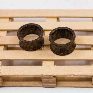 Wenge Wood Ear Tunnels: Organic Double Flared Gauges