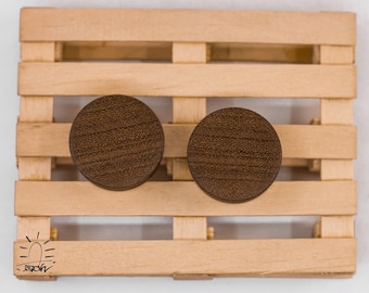 Organic Sapele Wood Ear Plugs: Vegan Gauges