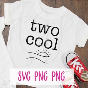 Two Cool SVG file Second birthday design SVG file for Cricut or Silhouette