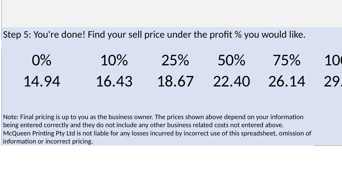 Sublimation Printing Pricing Calculator for Small Businesses Etsy