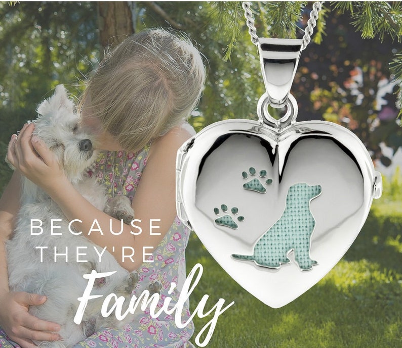 Paw Print Necklace Personalized Jewelry Silver Locket Turquoise Heart Locket Pet Memorial Locket Pet Loss Gifts Dog Lover Gift