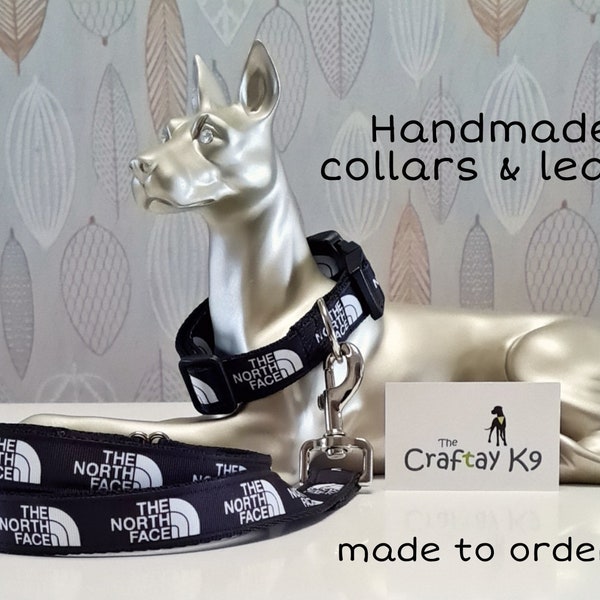 Handmade design dog collars, leads, harnesses (sold separately)various sizes