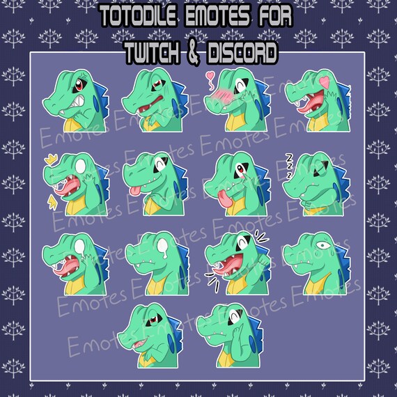 Shiny Totodile Emotes For Twitch Discord Etsy Shiny Totodile Emotes For Twitch Discord Etsy
