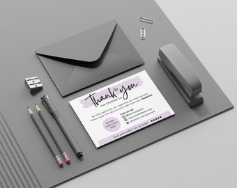 Moderne Dankeskarte – elegantes Design mit leerer Innenseite für eine persönliche Nachricht