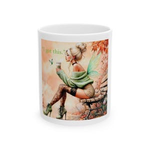 Fairy Dream Ceramic Mug - Whimsical Coffee Cup, Cute Gift for Fairy Lovers, Inspirational Mug for Home, Fall Decor, Fantasy Collection