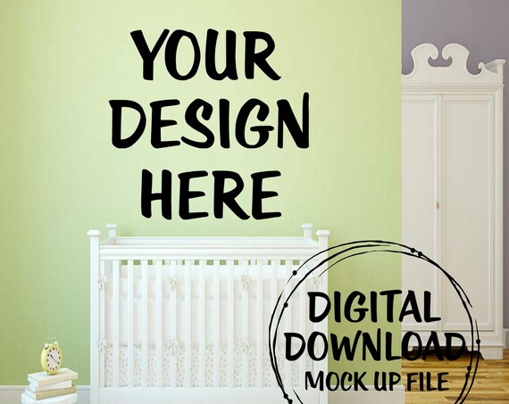 Blank Wall Mock Up  Green Wall Mockup