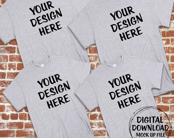 Gildan Mock Up  Grey Gildan Mockup  Grey