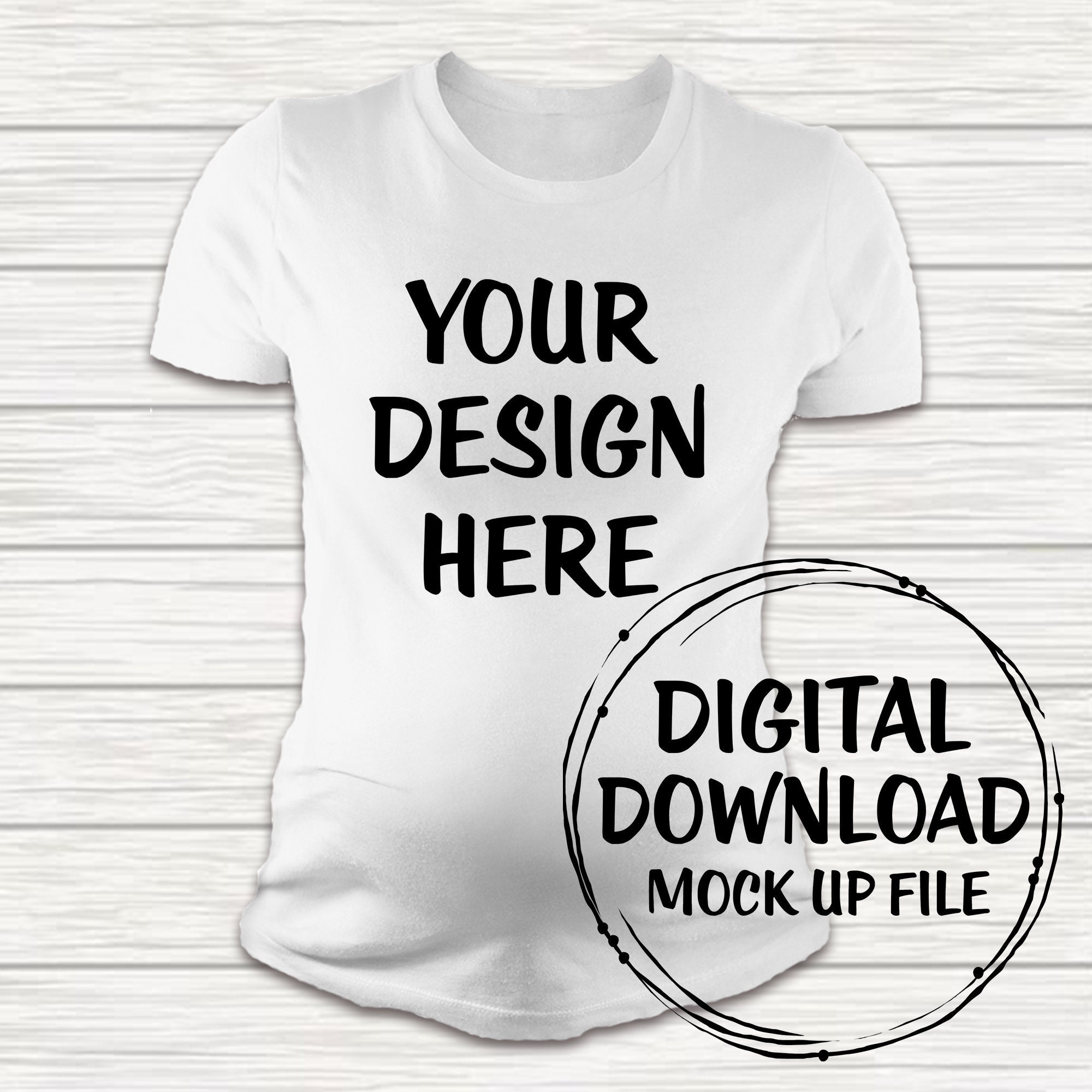 White Maternity Mock Up Maternity Mockup TShirt Mockup Etsy