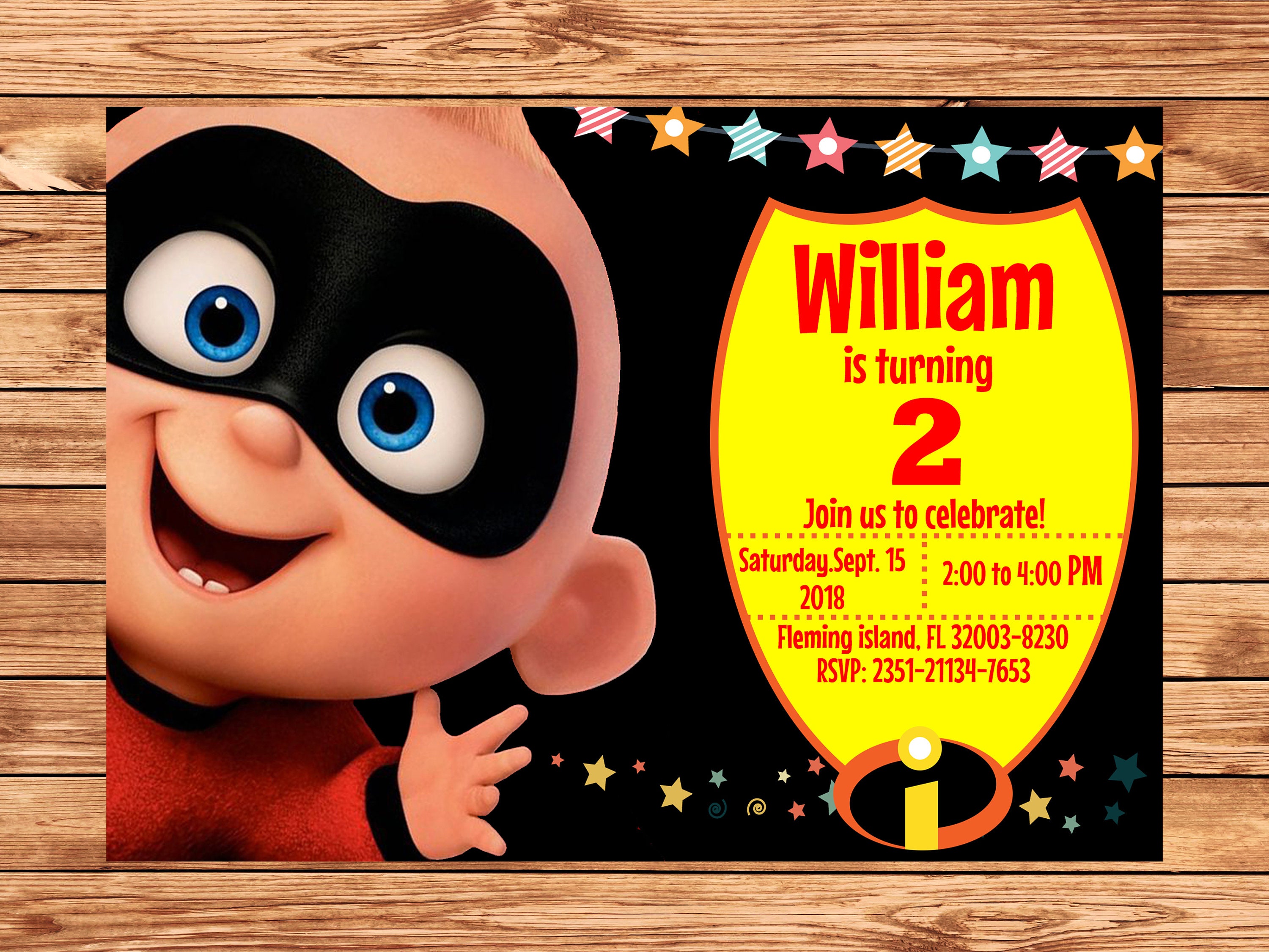 Incredibles Invitation Incredibles Theme Incredibles 2 Etsy
