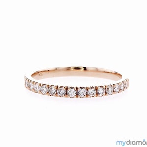 Gold Diamond Stackable Ring Diamond 0.35ct 14K Yellow Gold
