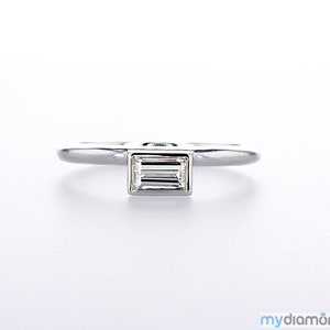 Stackable Wedding Baguette Diamond Statement Rind 0.30ct 14K Solid Gold Fancy Jewelry