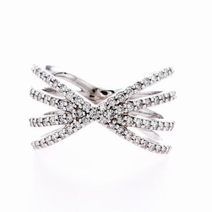 Diamond Ring 0.53 ct Natural Real Diamonds, Multi Ring Unique Jewelry, Boho Modern Fine Ring, Luxury Gold Jewelry, Dainty Rings