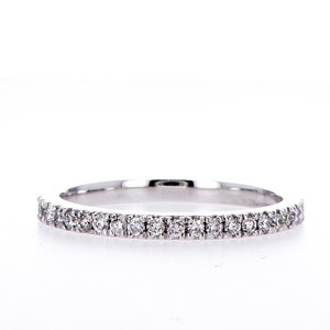 14K Full Eternity Ring, 0.40ct Natural Diamond, Real Solid Gold, Delicate Ring, Fine Engagement Jewelry