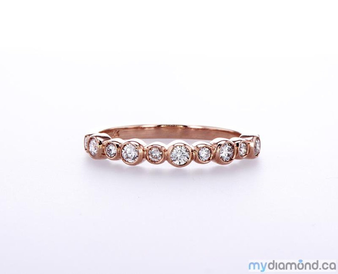 Stackable Diamond Ring 0.25ct 14K Gold Wedding Jewelry Anniversary Gift ...