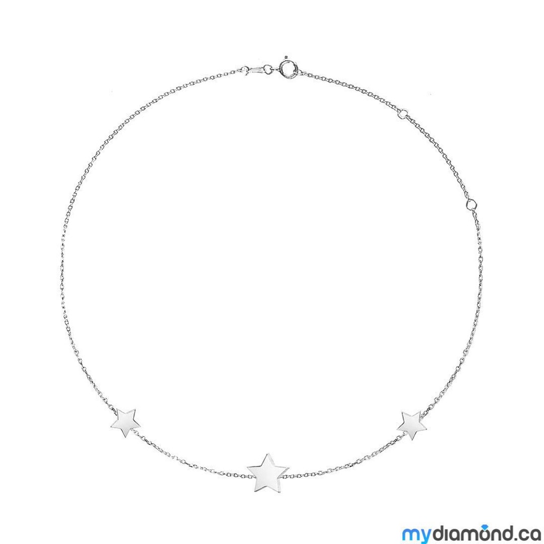 Charm Star Gold Necklace 14K Yellow Rose White Gold Custom Jewelry Etsy