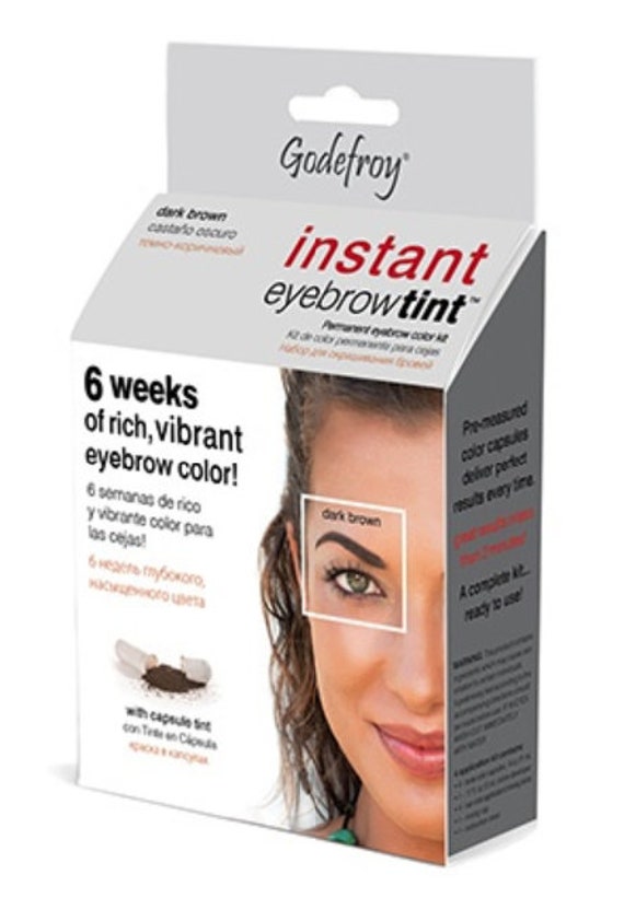Godefroy Instant Eyebrow Tint 3 App Kit Dark Brown Etsy