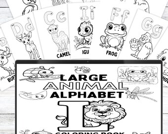 Letter of the Week Animal ABC Coloring Sheets, Tracing Pages for Pre K
