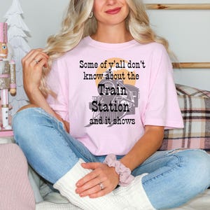 Ranch Theme Design Yellowstone Shirt Collection Dutton Train Station Reference Western TV Show Apparel Country Lifestyle Merchandise Rugged Comfort Wear Unisex Garment Dyed Heavyweight Cotton Tee Relaxed Fit Crew Neck Fan Gift Premium