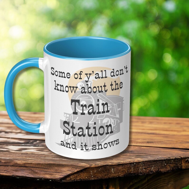 Large Ceramic Mug Yellowstone Theme Dutton Ranch Design Coffee Cup Collection TV Show Reference Train Station Quote Funny Western Style Microwave Safe Dishwasher Friendly Morning Coffee Essential Perfect Fan Gift Collectible Item Show