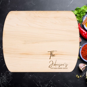 Personalized Cutting Board - Custom Wooden Kitchen Board for Wedding & Anniversary Gifts, Engraved Serving Platter, Unique Gift Idea